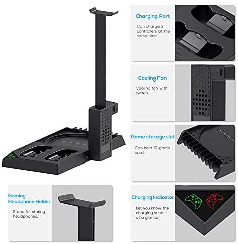 Charging Stand with Cooling Fan for Xbox Series X Console and Controller - Image 2