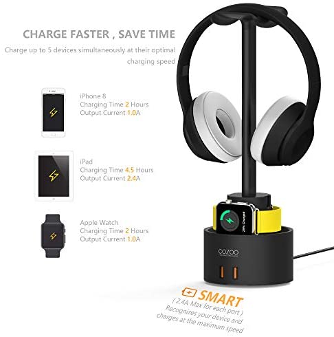 Headphone Stand with 5 USB Charger - Image 4