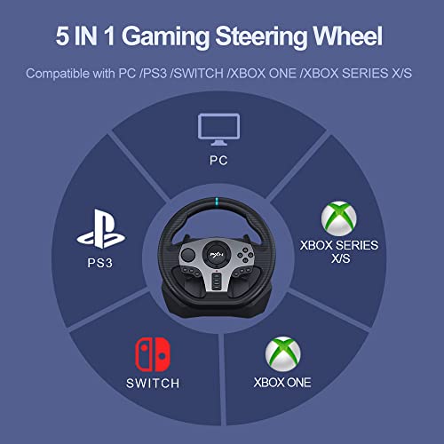 PC Racing Wheel with 3-pedal Pedals - Image 2