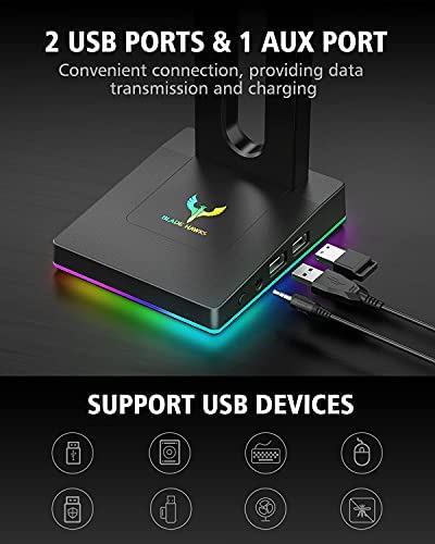 Blade Hawks RGB Headphone Stand - Image 3