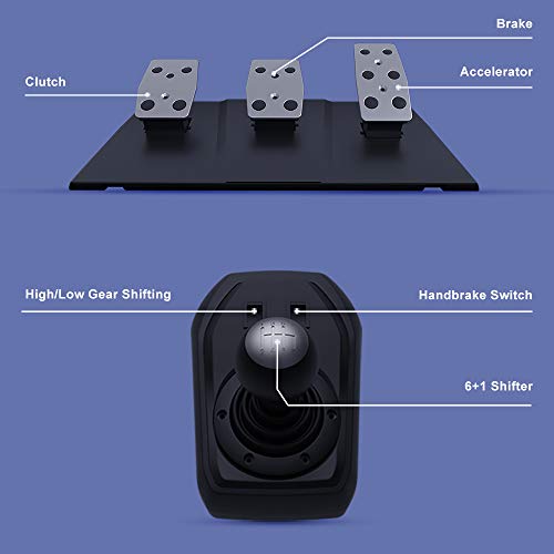 PC Racing Wheel with 3-pedal Pedals - Image 8