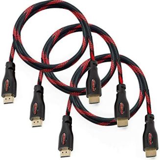 BAM 3 Pack High Speed 4K HDMI Cables - 3' Long