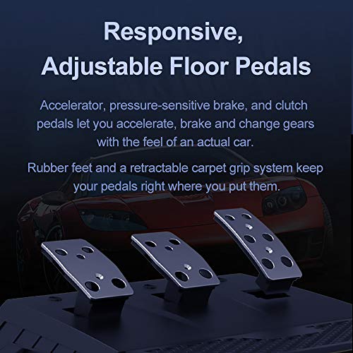 PC Racing Wheel with 3-pedal Pedals - Image 6