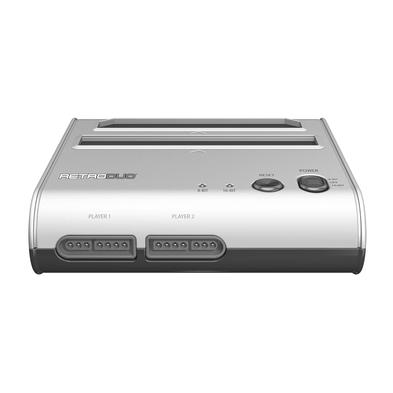Retro-Bit Retro Duo 2 in 1 Console System - for Original NES/SNES, & Super Nintendo Games - Silver/Black - Image 4