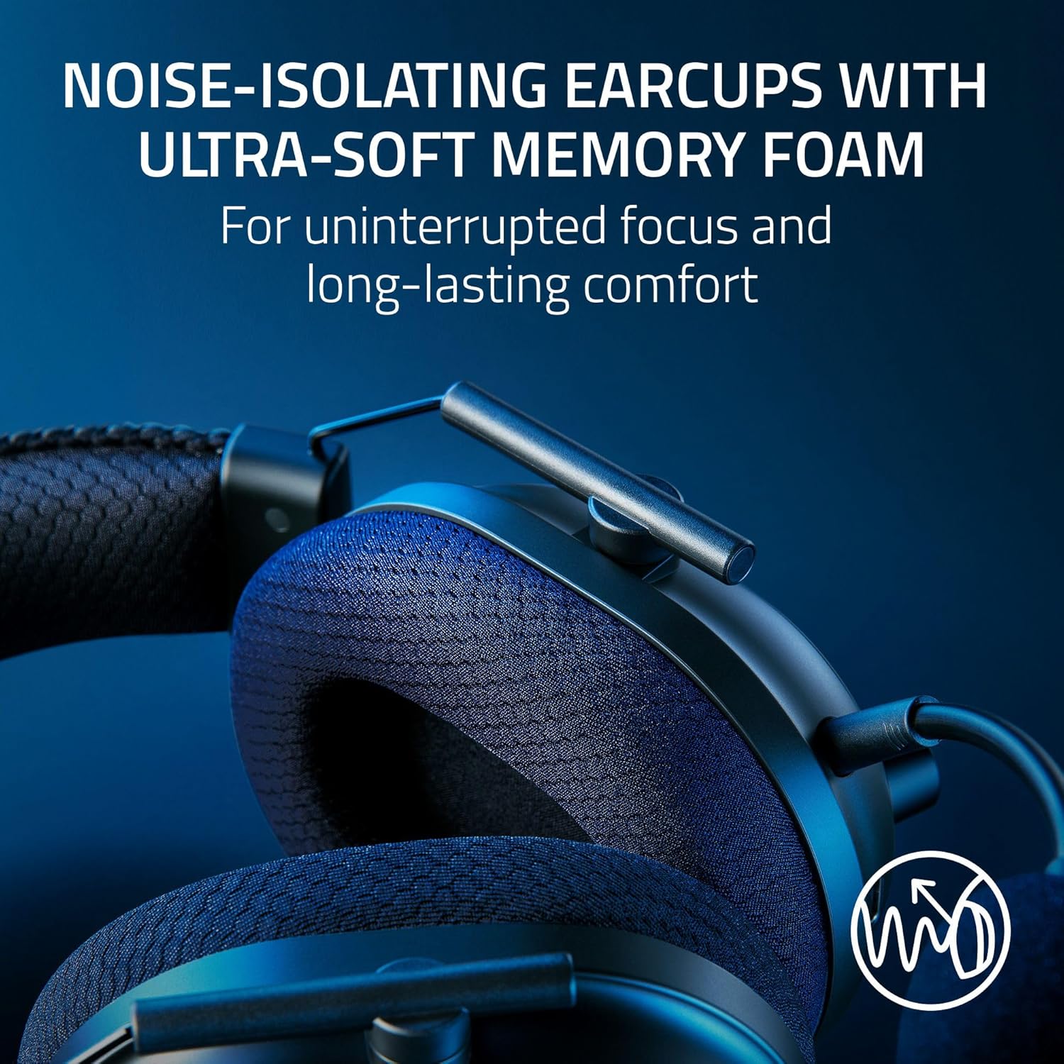 Razer BlackShark V2 Pro Wireless Gaming Headset 2023 Edition: Detachable Mic - Pro-Tuned FPS Profiles - 50mm Drivers - Noise-Isolating Earcups w/Ultra-Soft Memory Foam - 70 Hr Battery Life - Black - Image 8