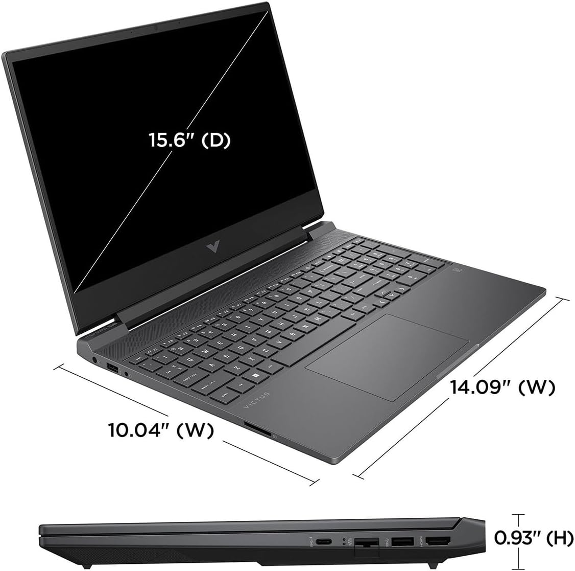 HP Victus 15 Gaming Laptop, 15.6" FHD 144Hz Display, AMD Ryzen 5 7535HS, 16GB DDR5 RAM, 512GB PCIe M.2 SSD, NVIDIA GeForce RTX 2050, HDMI, Webcam, Backlit Keyboard, Wi-Fi 6, Windows 11 Home, Silver - Image 7